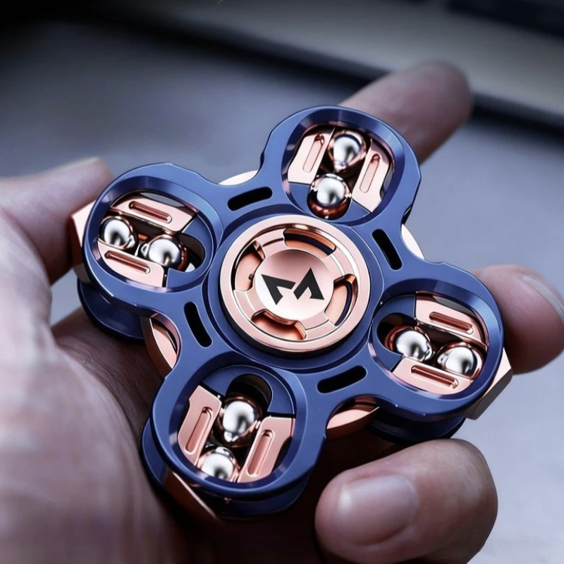 Metal Linkage Fidget Spinner EDC Luminous Best Hand Spinning Tip Rotating Flywheel Stress Reducing Toy Adults Anti Anxiety
