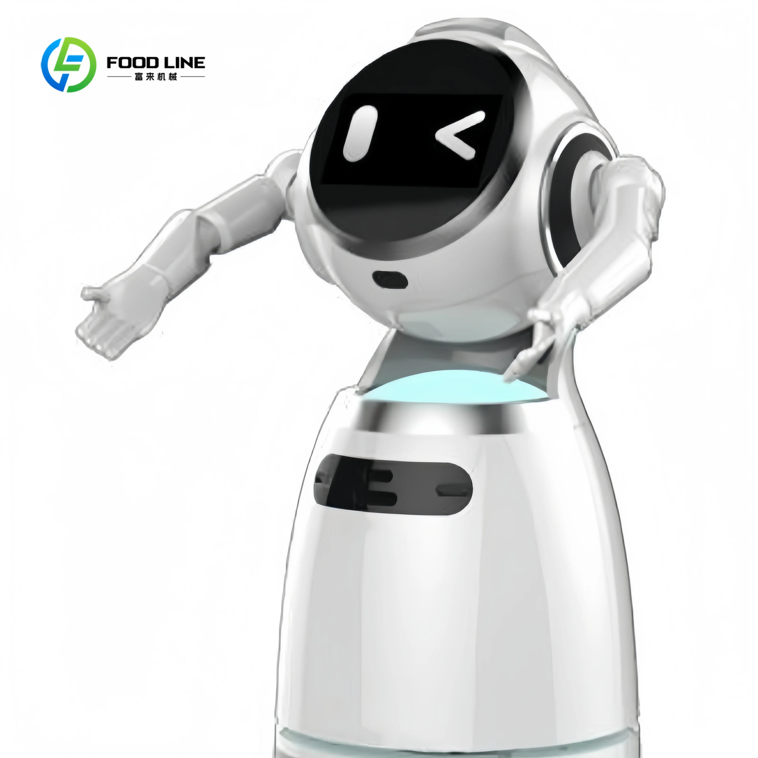 روبوت استقبال مكتبي تفاعلي ذاتي التوجيه يعمل بالذكاء الاصطناعي للتعرف على الوجه، ودردشة ترحيب لروبوت استقبال المساحات التجارية #3