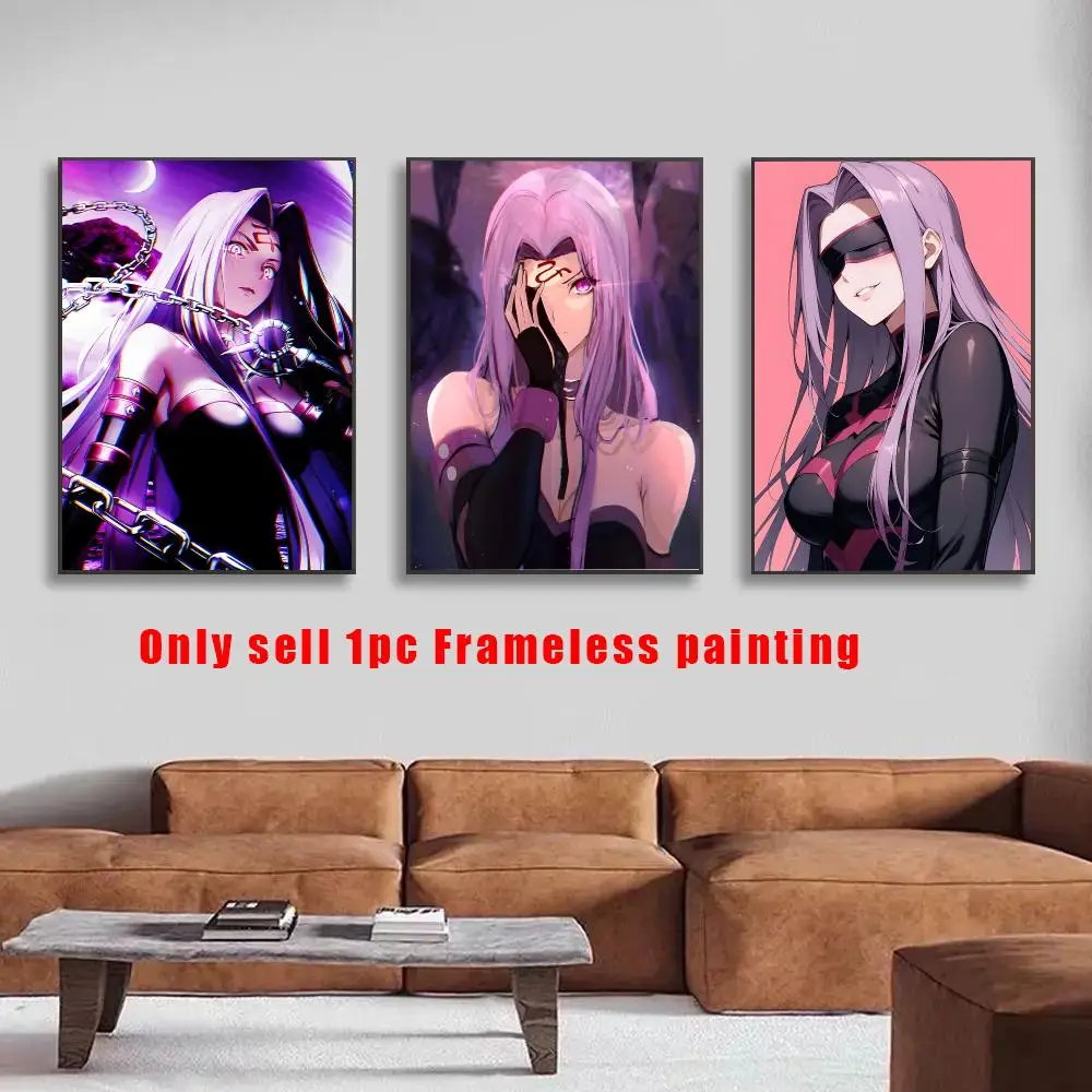 Game F-Fate Medusa Poster HD Sticky Waterproof Art , Aesthetic Wall Decoration For Living Room Bedroom Bar Home