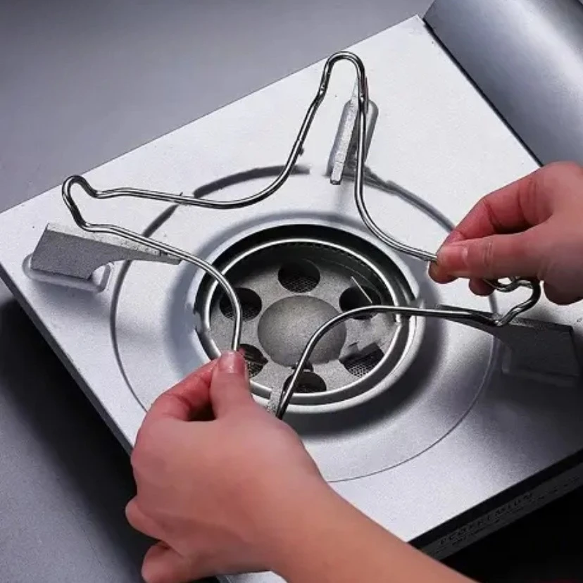 Stainless Steel Gas Stove Four Claw Stove Frame Household Small Milk Pot Bracket Kitchen Tools Flat Frame Gas Stove Accessories