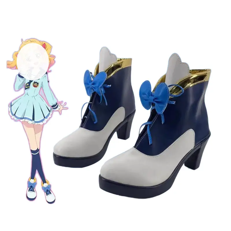 Anime Stars Nijino Yume Cosplay Shoes Unisex Men PU High Heel Boots for Halloween Carnival Party Christmas