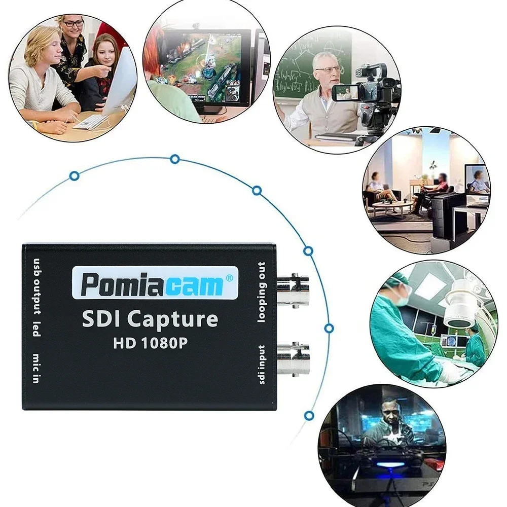 SDI To USB Video Capture Card Uvc 1080P SDI Input and USB Output To The Computer  Plug-and-play SDI To USB Adapter Converter