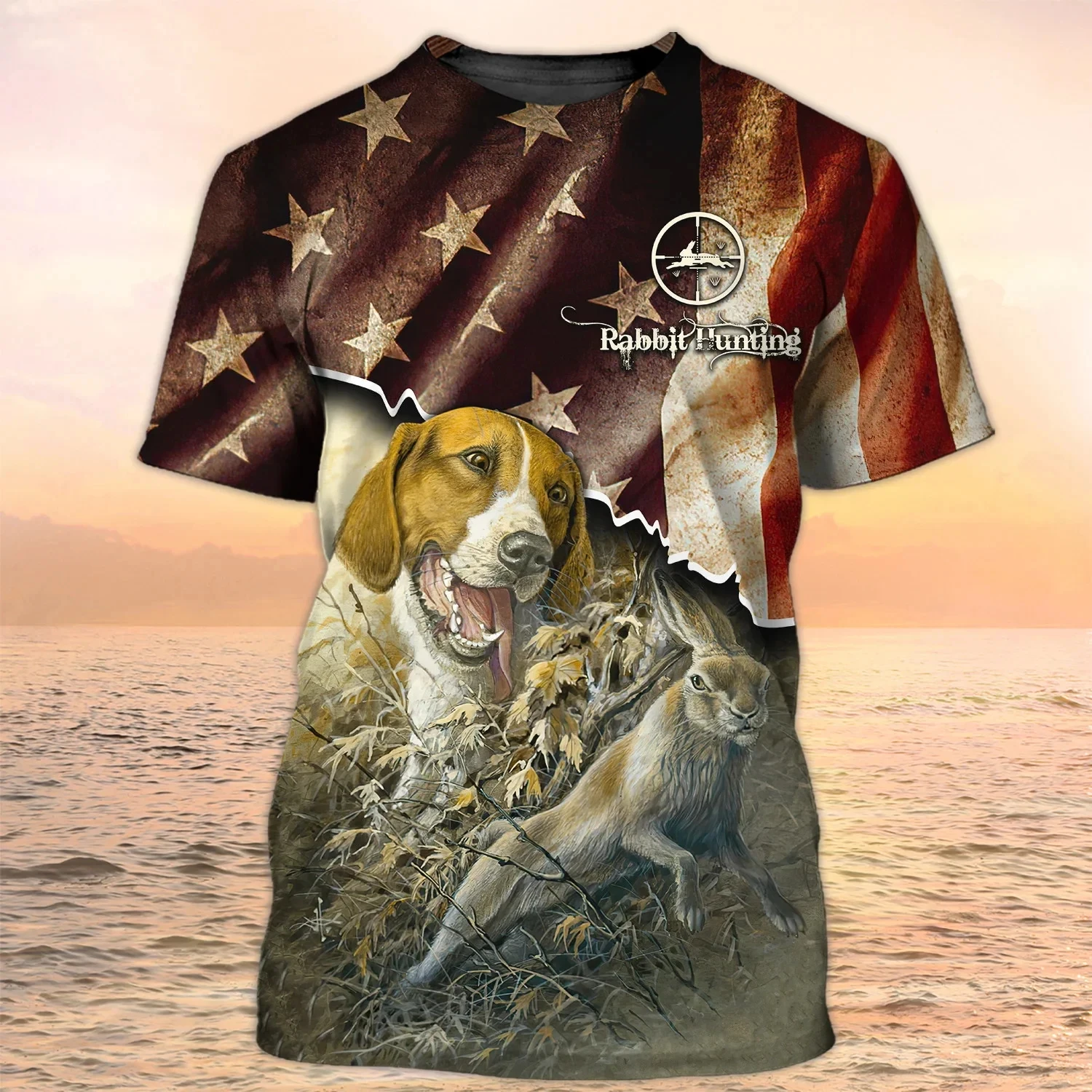 Rabbit Dog Duck Hunting T-Shirts Animal 3D Print Men Short Sleeve O-Neck T Shirt Oversized Tees Harajuku Top Man Street Clothing