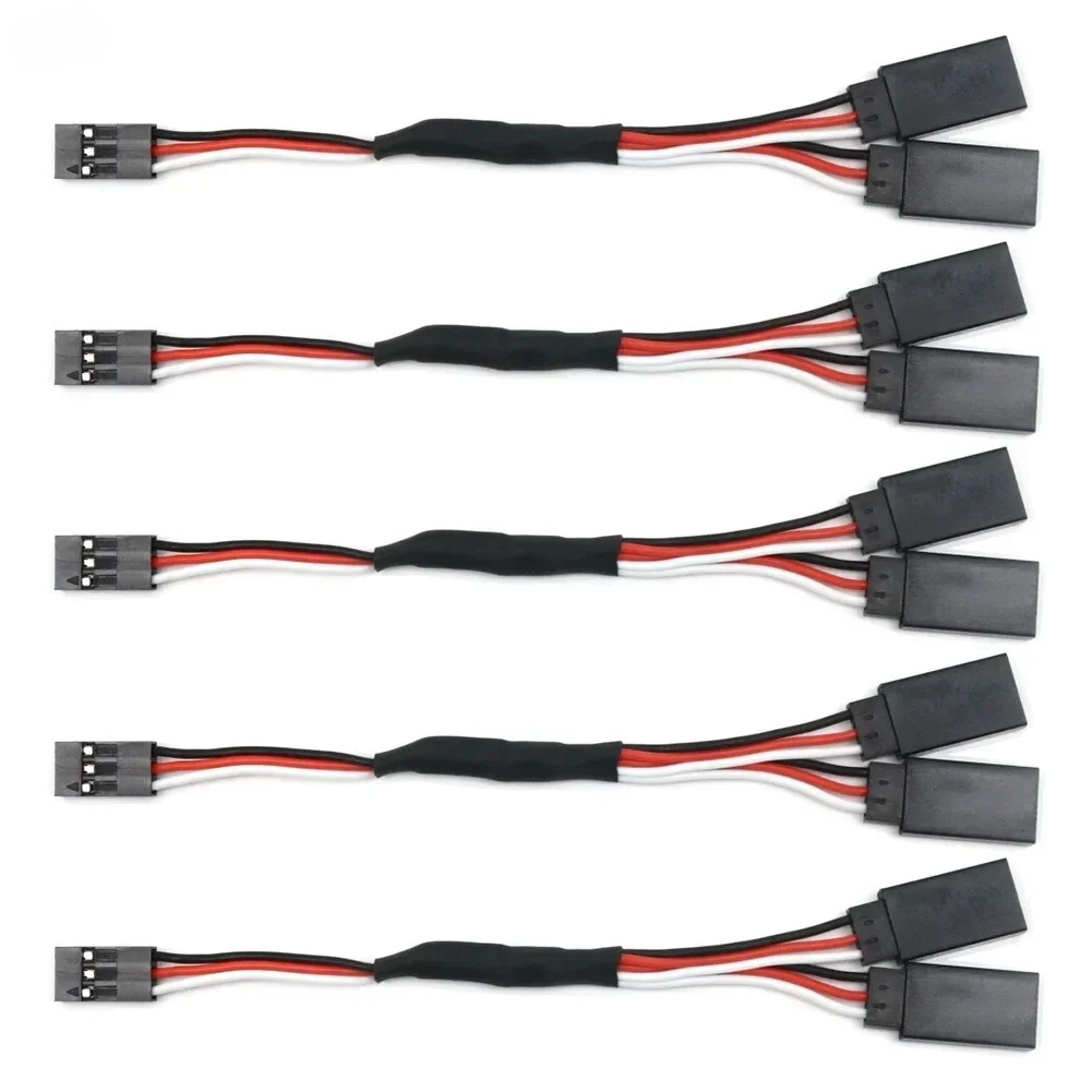 150mm Y-type Servo Extension Cable JR Signal Line 3-Pin Splitter Cord for RC Car Airplane Servos Helicopter Cable Lead Wire