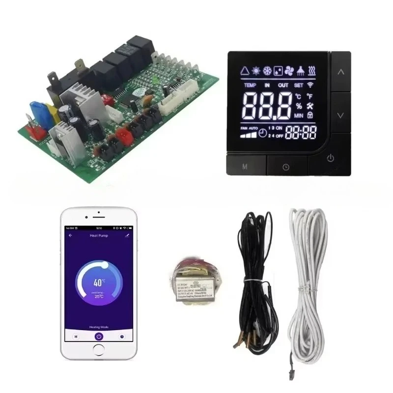 Tuya WiFi Heat Pump PCBA Control Board, Air & Water Source Water Heater Heat Pump Controller