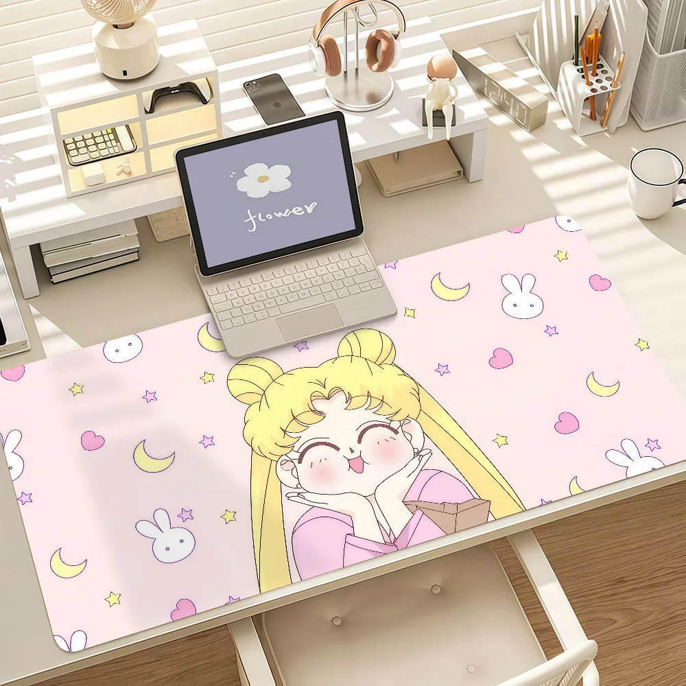 Cute Anime Girls Bedroom Mouse Mat XXL Office Computer Desk Mat S-Sailor M-Moon Mouse Pad Table Keyboard Pad 900x400mm 800x300mm