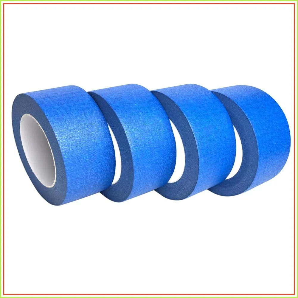

2 Inch Blue Painter's Tape, 4 Rolls, 55 Yards Each, 220 Yards Total, Easy Tear, No Residue