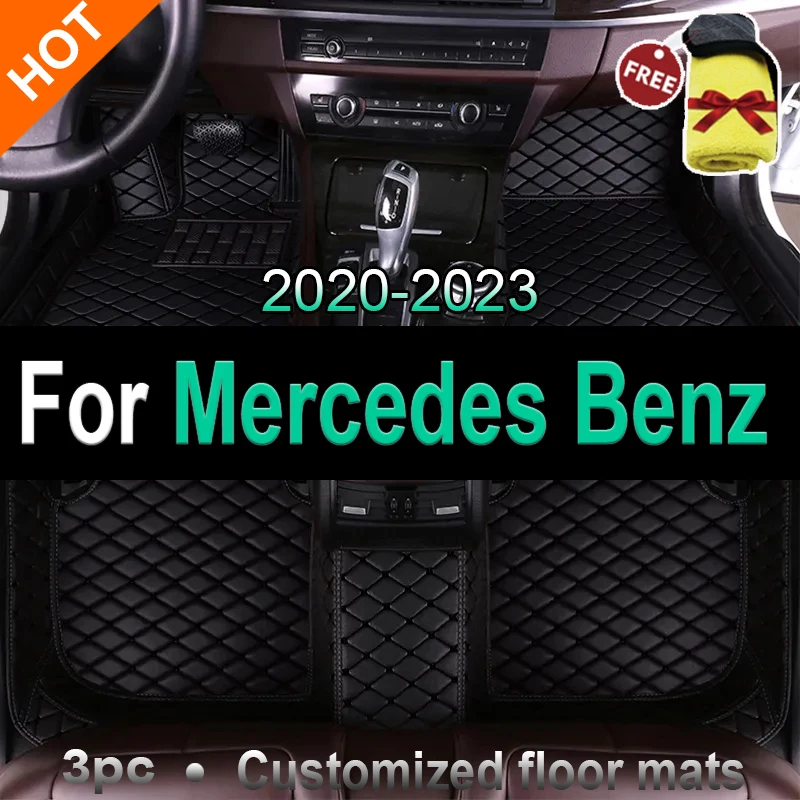 

PU Leather customized Car Floor Mats for Mercedes Benz GL Class X164 X166 GLS 6 Seat 7 Seat Interior Accessories Interior