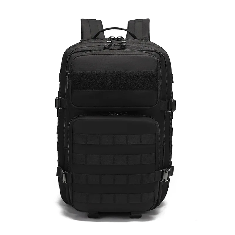 New 3P Outdoor Hiking Backpack Large Capacity MOLLE Tactical Rucksack Camouflage Military Backpack for Camping Travel Black Bag