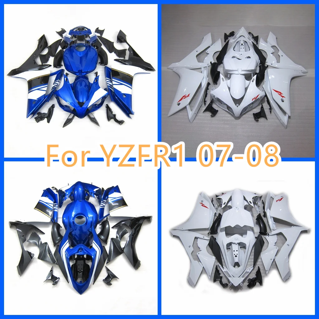 Best Aftermarket blue black Bodys set for Yamaha YZFR1 2008 2007 YZF R1 07 08 YZF-R1 Motorcycle Fairing Kits