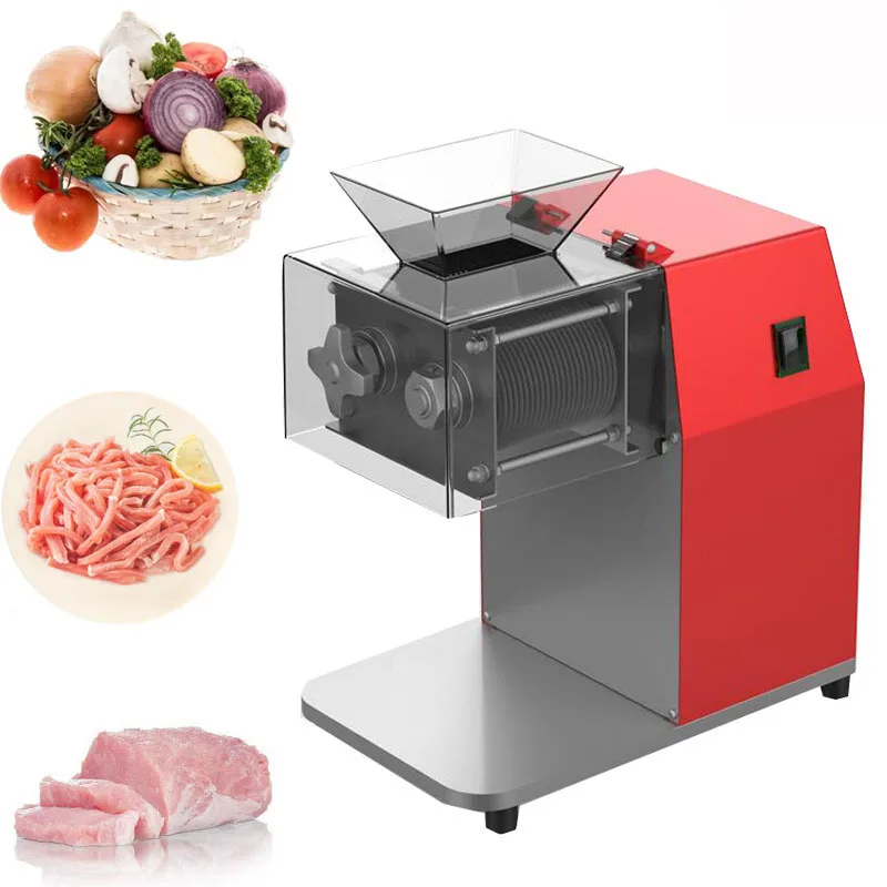 250kg/H Desktop Stainless Steel Meat Slicer Machine 110/220V Automatic Multifunctional meat cutting vegetable cutting machine