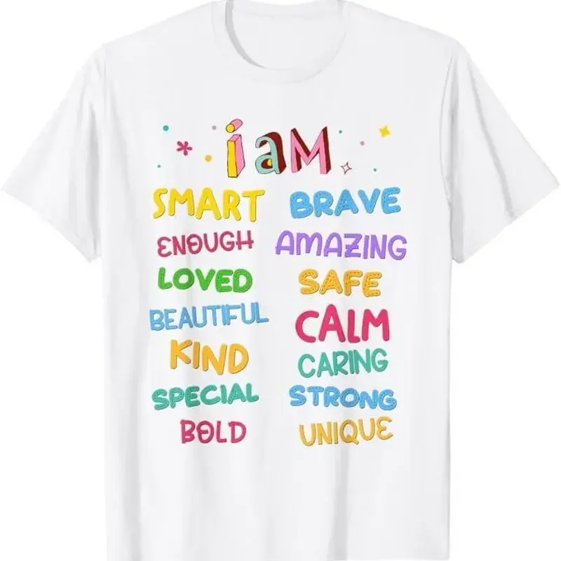 I Am Daily Affirmation Colorful Christian Kids Toddler Girls T-Shirt