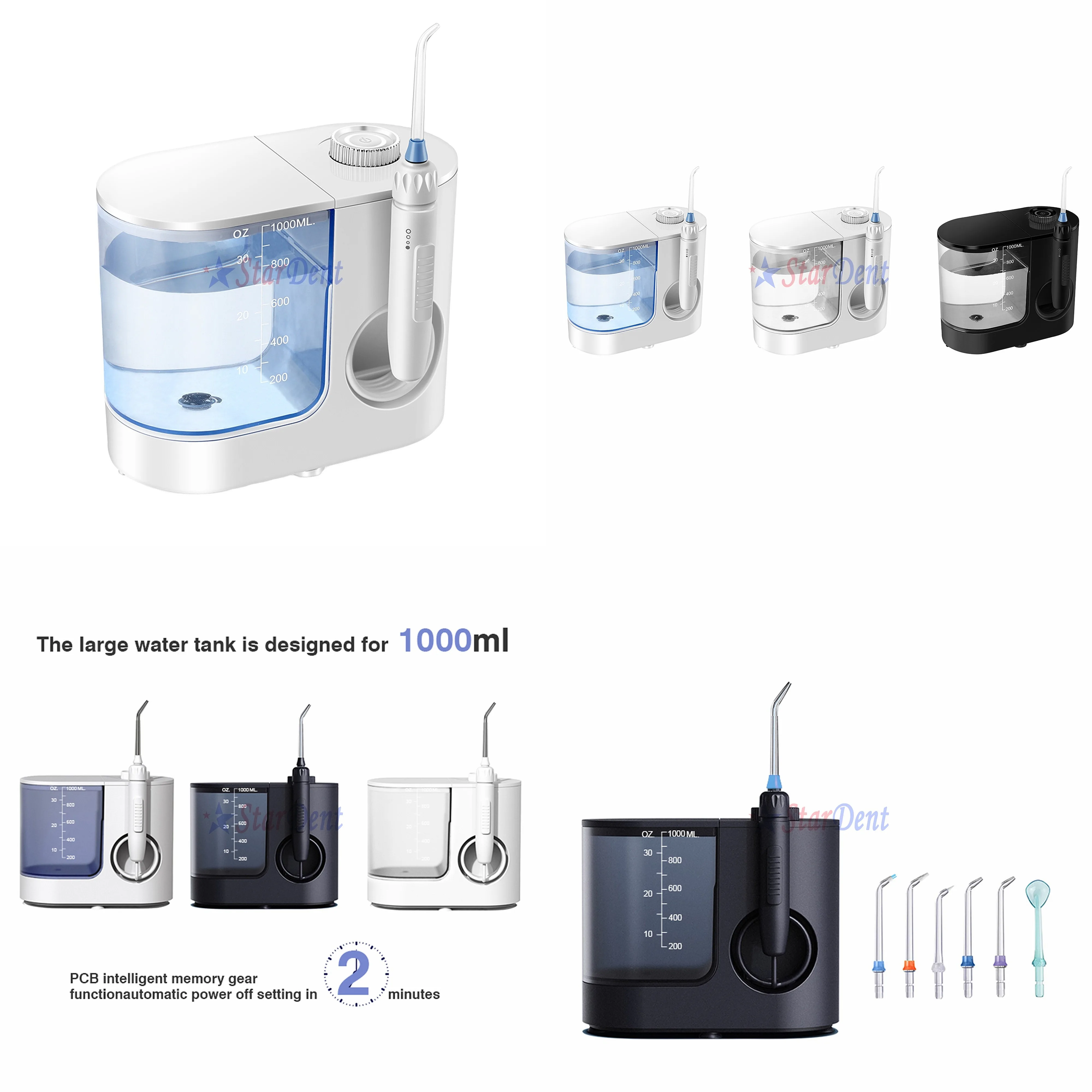 Oral Irrigator Water Flosser with LED Display, Waterproof Dentals Irrigator for Home Use, Portable Teeth Cleaner
