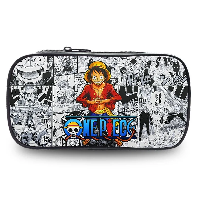 

Hot Anime One Piece Series Printed Pencil Case Cartoon Character Luffy Zoro Creativity Large Capacity Pencil Case Stationery Box