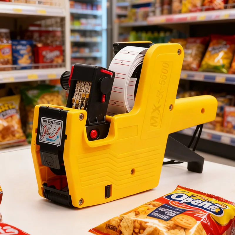 

Single Row Pricing Gun Handheld Labeler Price Tag Machine Clear Printing Adjustable Position For Retail Store Shop Supermarket