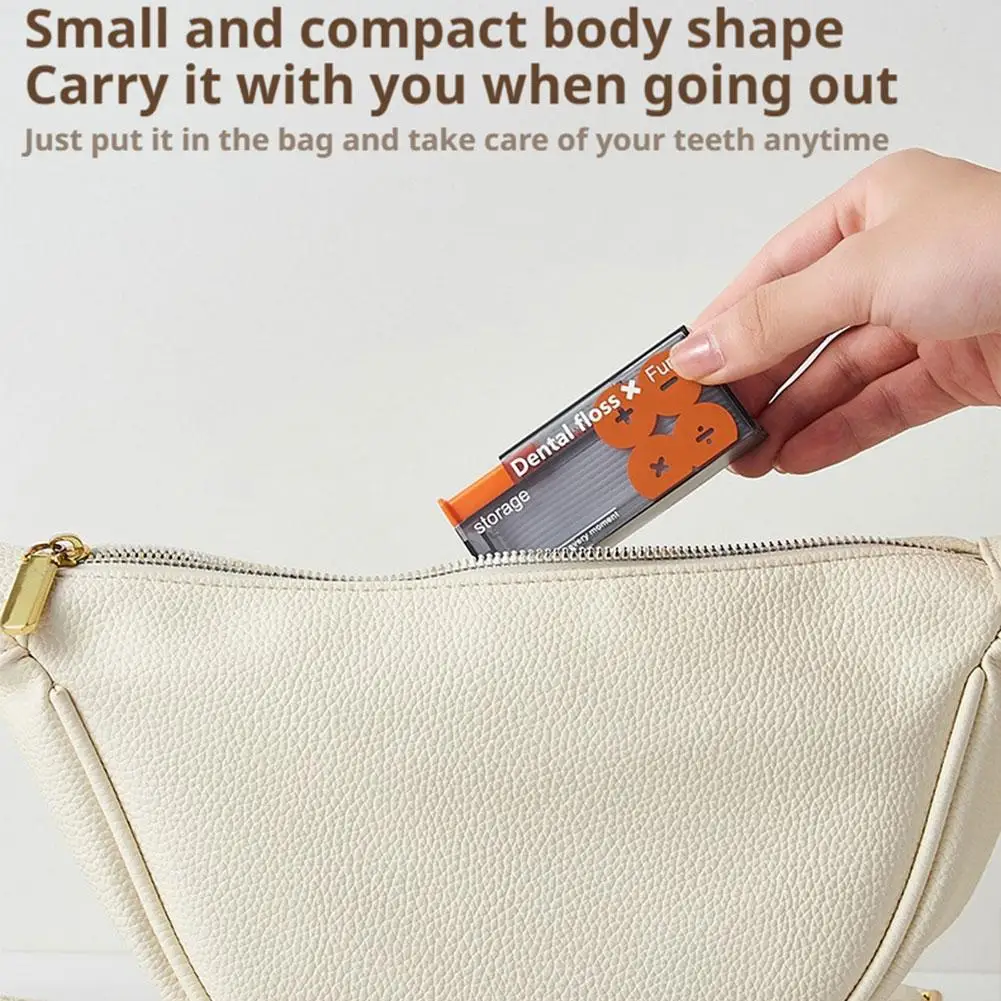 Przenośny dozownik do nićki dentystycznej, podróżny pojemnik na nić, automatyczny organizer na nić, jednorazowe piki dentystyczne, higiena jamy ustnej