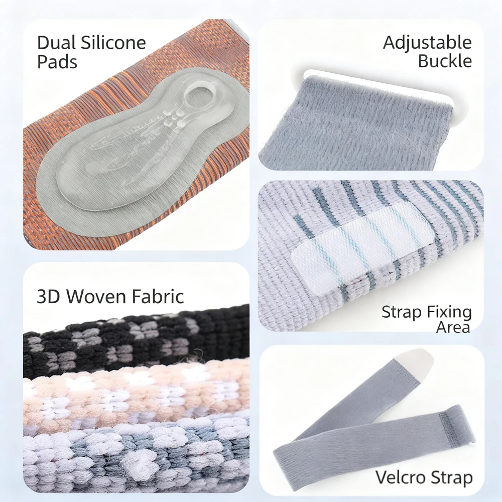 1 Stück Ellbogenbandage, atmungsaktive Ellbogen-Kompressionsmanschette mit Gel-Polster für Golfer-Ellbogen, Tennisarm und Sehnenentzündung – Detail 4