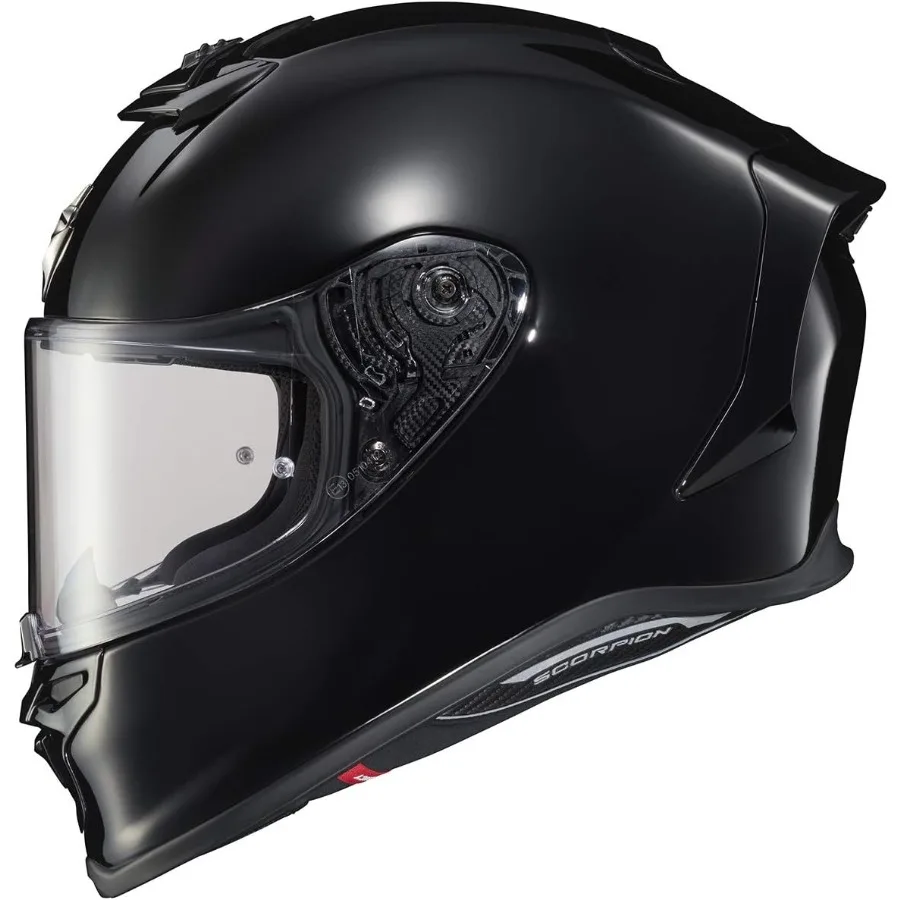 

R1 Air Full Face Motorcycle Helmet with Pinlock Shield and Bluetooth Ready Speaker Pockets DOT ECE Certified Gloss Black Finish