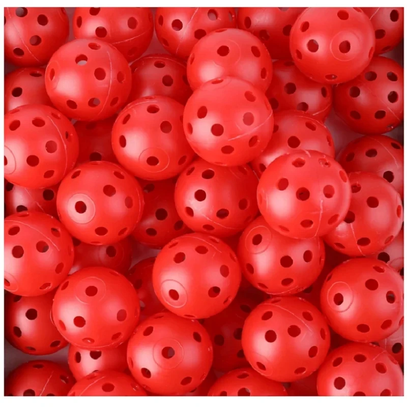 50pcs Practice Golf Balls 40mm Hollow Plastic Golf Training Balls Airflow Golf Balls for Swing Practice Driving Range