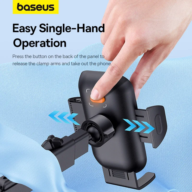 Baseus 차량용 휴대폰 거치대 흡입 컵, 360 도 범용 스마트폰 클램핑 스탠드, GPS 마운트 지지대, 아이폰, 삼성, 화웨이용