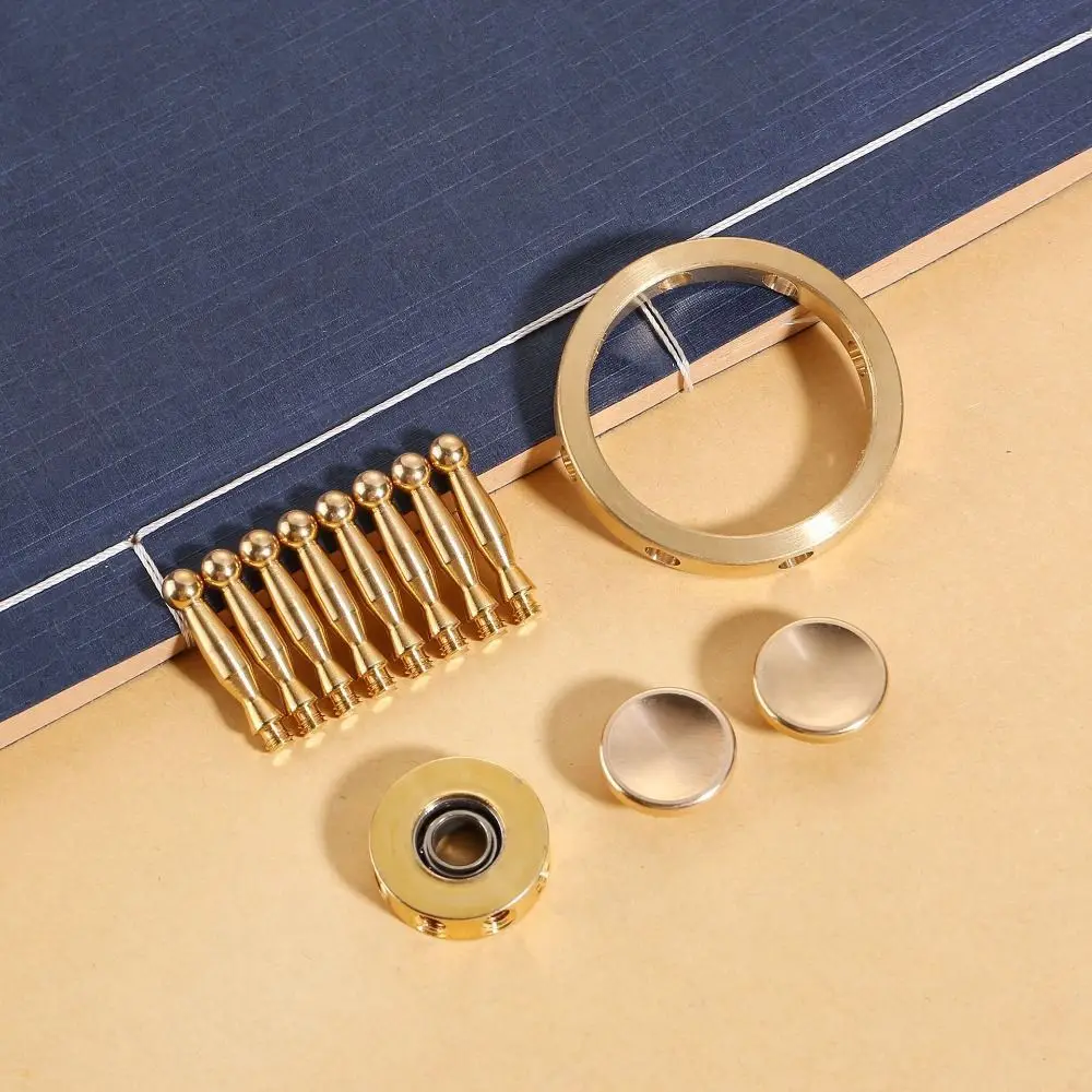 Funny Solid Brass Rudder Gyro Handmade Brass Craft Rudder Gyro Ornaments Detachable Hand Finger Spinner Ornaments Pocket