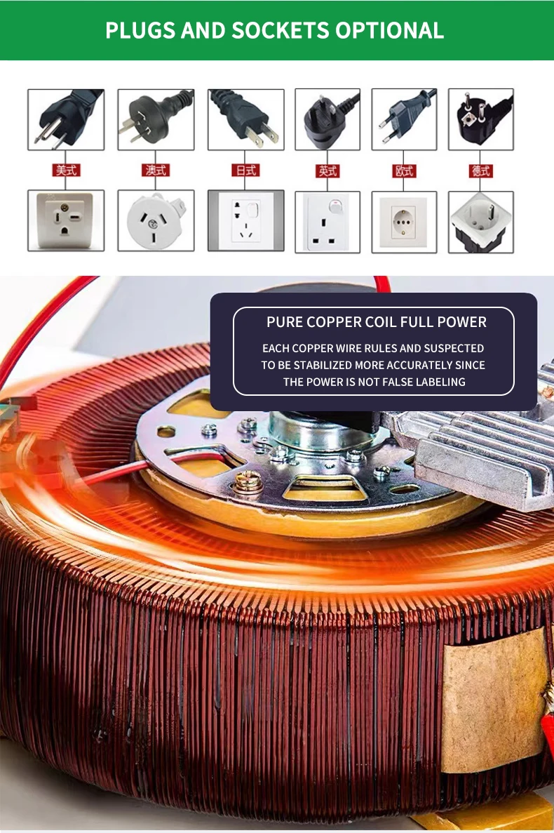 Afbeelding 4: Hoge Kwaliteit 220V Servomotor SVR-3000VA Eenfase Spanningsstabilisator Ijs Machine Avr