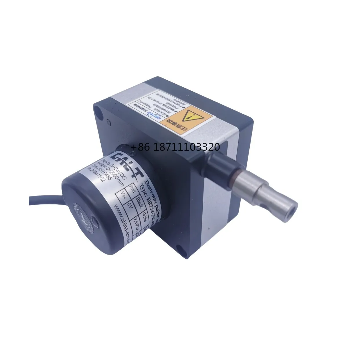 0-2000mm string encoder RS485 output 4096 resolusi absolut encoder 2m kawat menarik sensor posisi