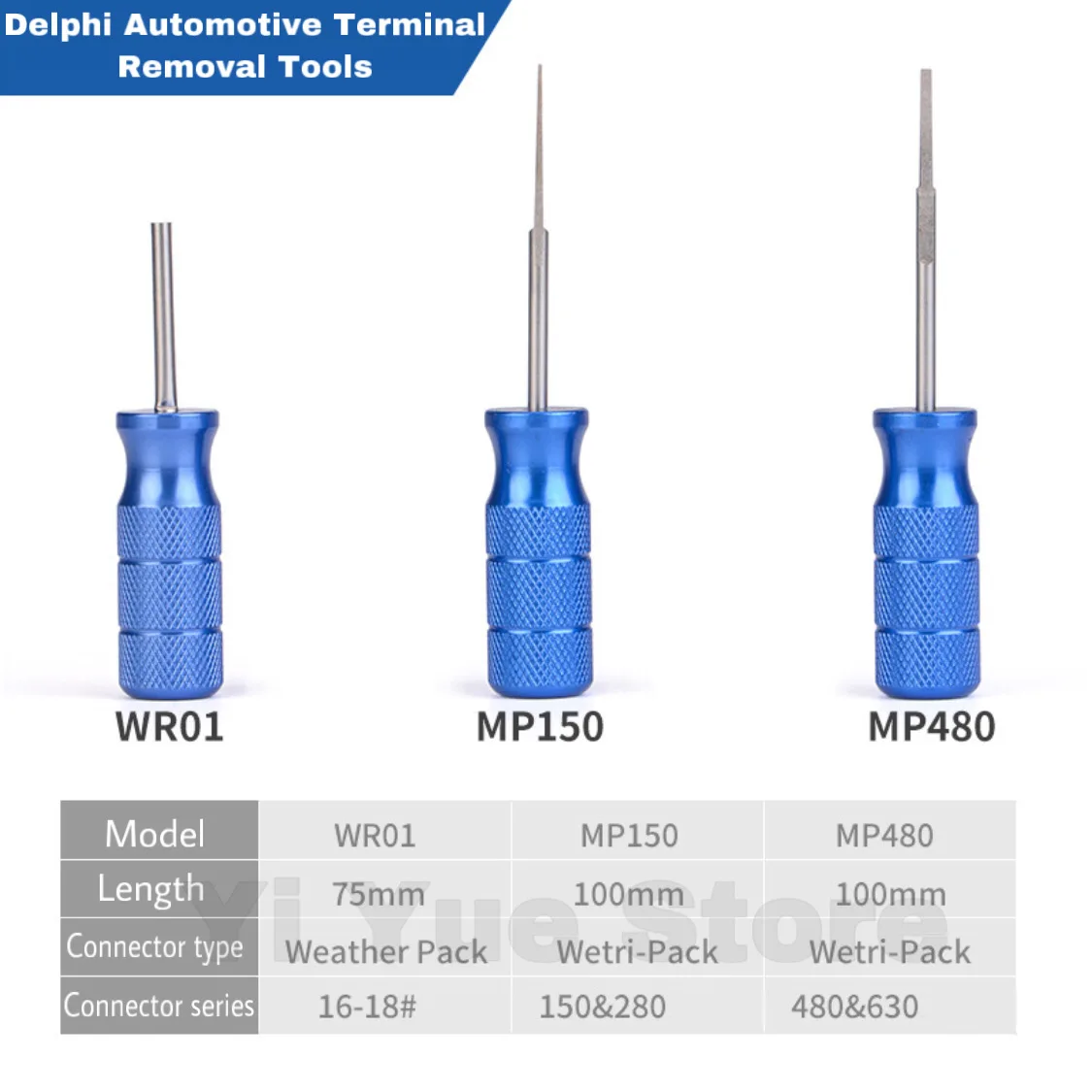 Automotive Plug Terminal Removal Tools for Amp Weather Metri Pack Connector DRK Wire Harness Needle Withdrawer