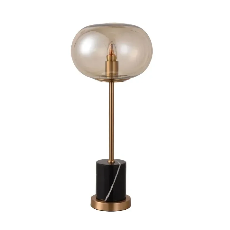

Postmodern creative marble base glass table lamp