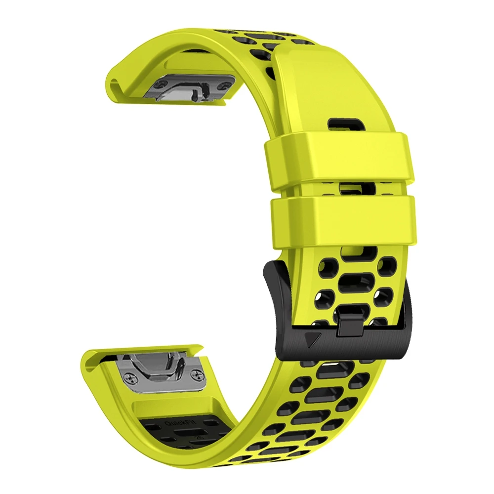 QuickFit 22 mm 26 mm atmungsaktives Sport-Silikonarmband für Garmin Fenix 7X 7 Pro 6X 6 5 5X Plus/Epix 2 47 mm 51 mm Armband-Uhrenarmbänder