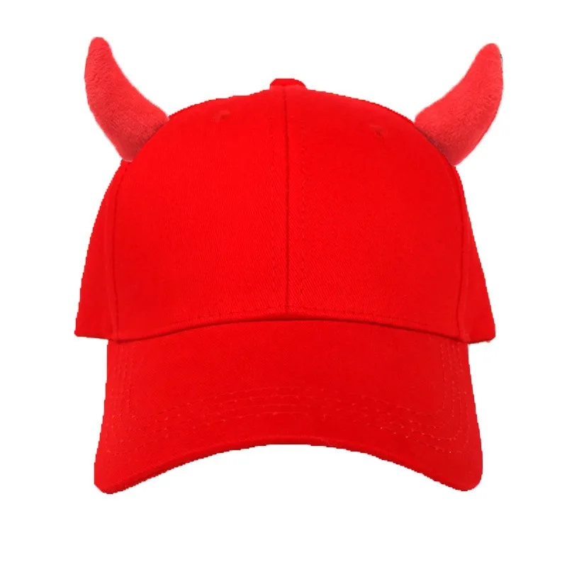 New Men\'s Ox Horn Demon Baseball Cap Men\'s And Women\'s Spring Autumn Styles Fashion Peaked Cap Women Outdoor Travel Hat