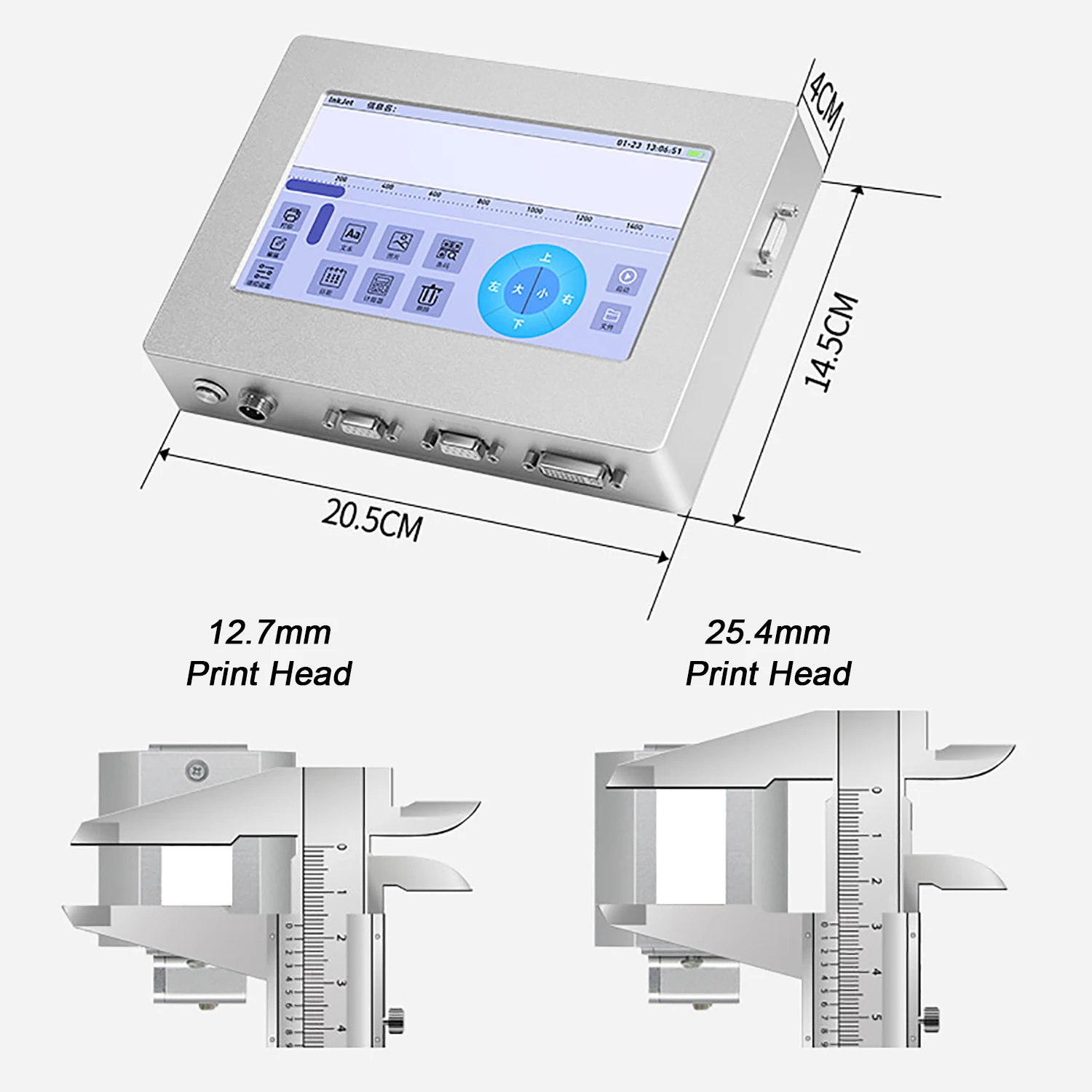 Imagem -06 - Dcode-industrial Online Thermal Inkjet Printer Data Coding Machine qr Barcode Lote Número Logotipo Data Tij Dw-max 12.7 mm 25.4 mm