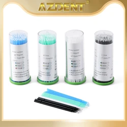 100szt AZDENT Dental Micro Brush Bottle Jednorazowe Microbrushes Aplikatory Końcówki Zęby Czyszczenie jamy ustnej Materiał stomatologiczny Narzędzie laboratoryjne