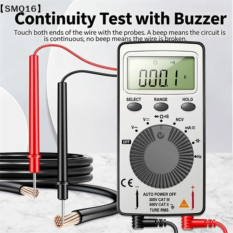 Mini Digital Multimeter 4000Count T-RMS AC/DC NCV Capacitance Ammeter Voltmeter Tester Multimetro Digital Profesional Test【SMQ】