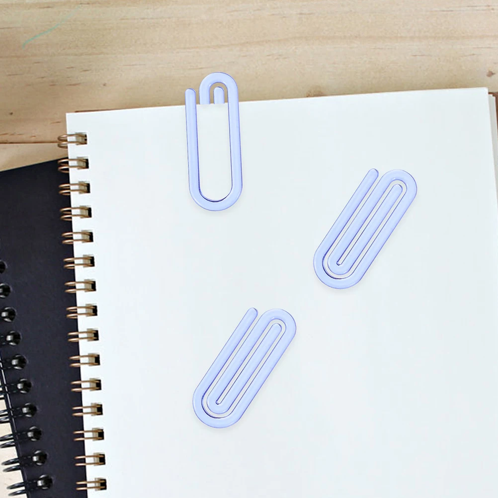 50pcs File Clips Cute Plastic Paperclips Small Document Clamps For Office School Home Study Organization Decorative Stationery