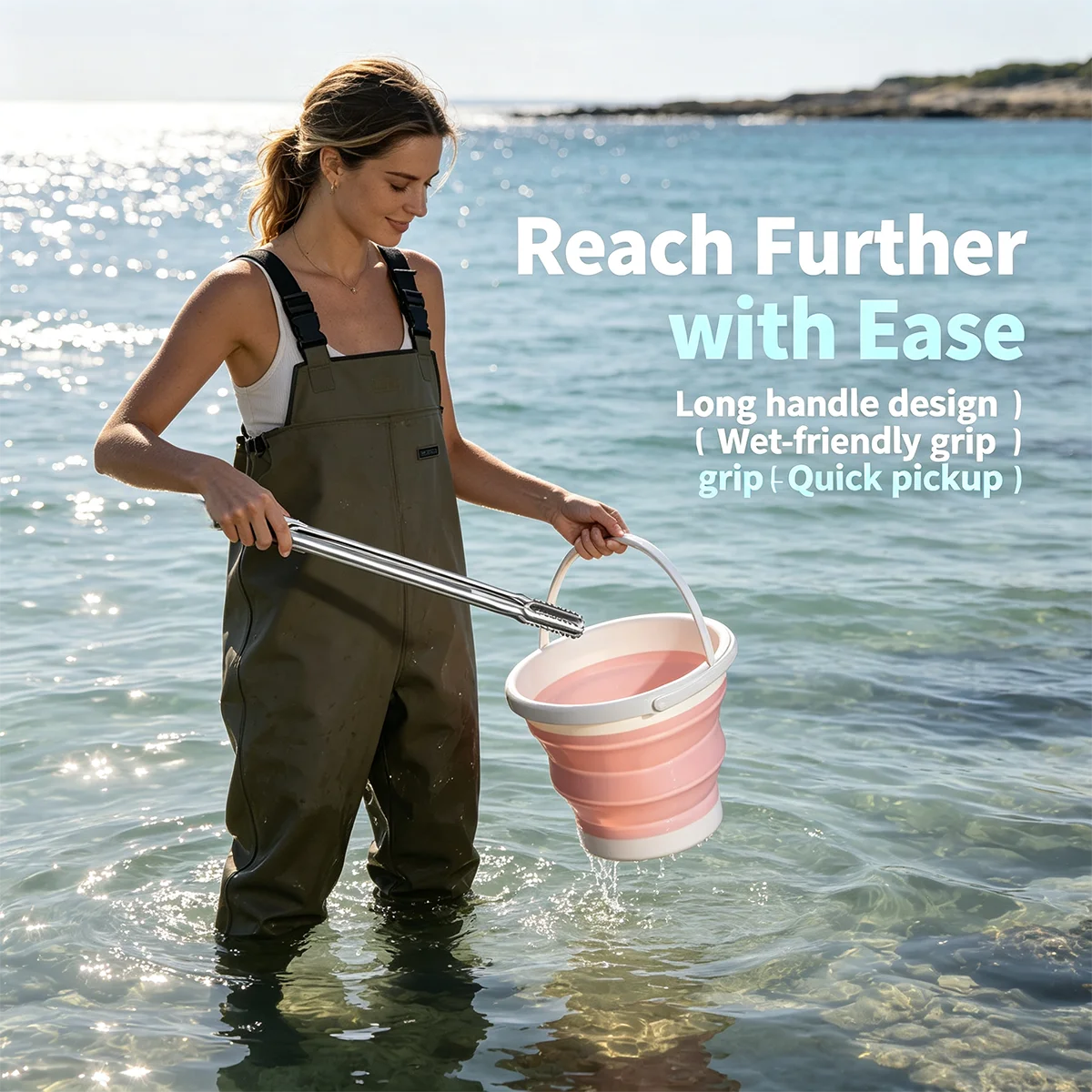 Stainless Steel & Loach Crab Claw Anti-Slip Control Fishing Tool Of Outdoor Sea Crab Ricefield Eel Fishing Catch Hunting Tool
