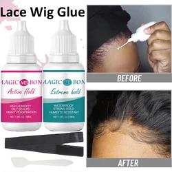 38/60ml Front Lace Wig Glue Waterproof Glue Lace Wig Strong Hold Wig Accessory Product Glue Remover for Frontal Closure Toupee