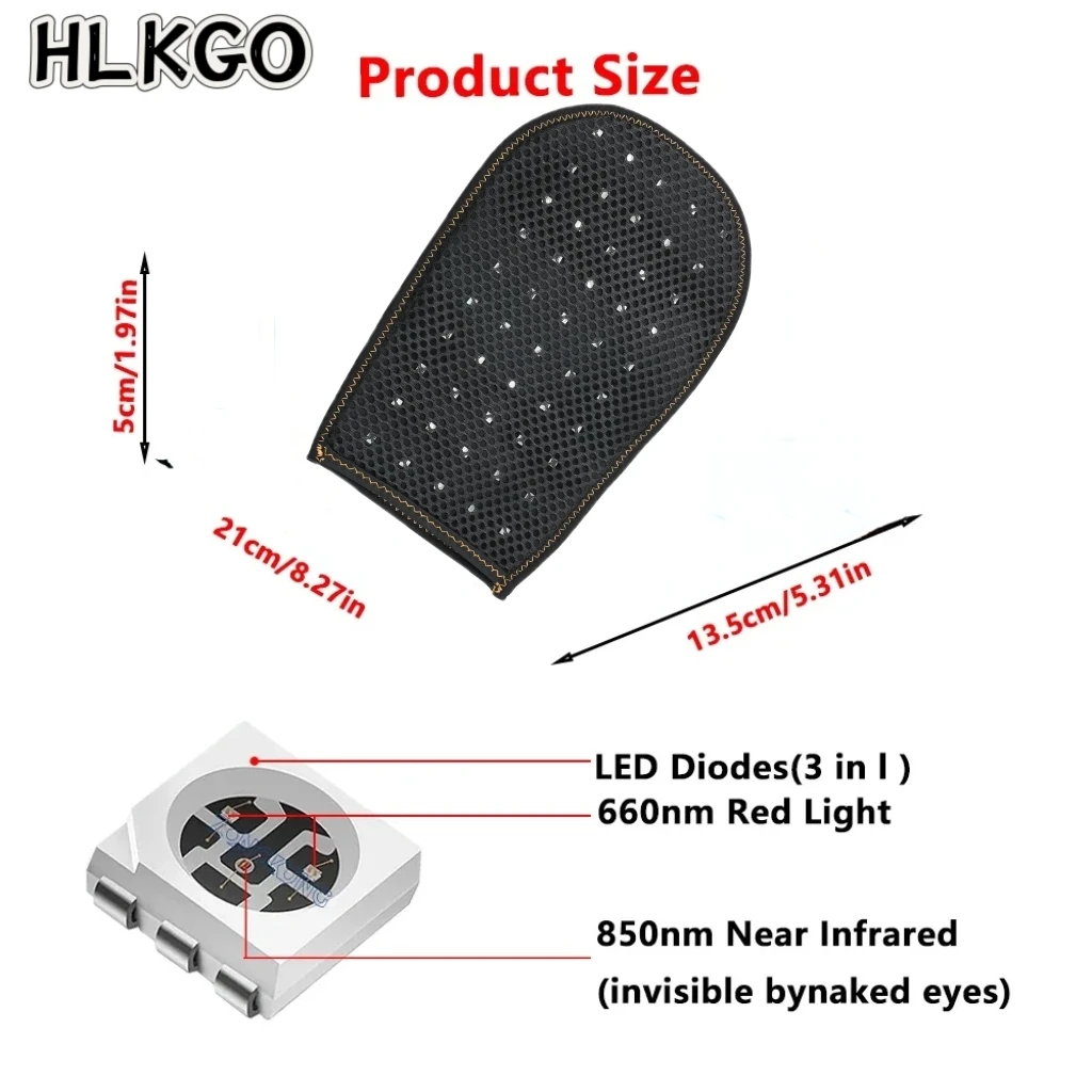 

Терапевтические светодиодные перчатки для рук — красный и инфракрасный свет 660 нм и 850 нм для облегчения боли и релаксации