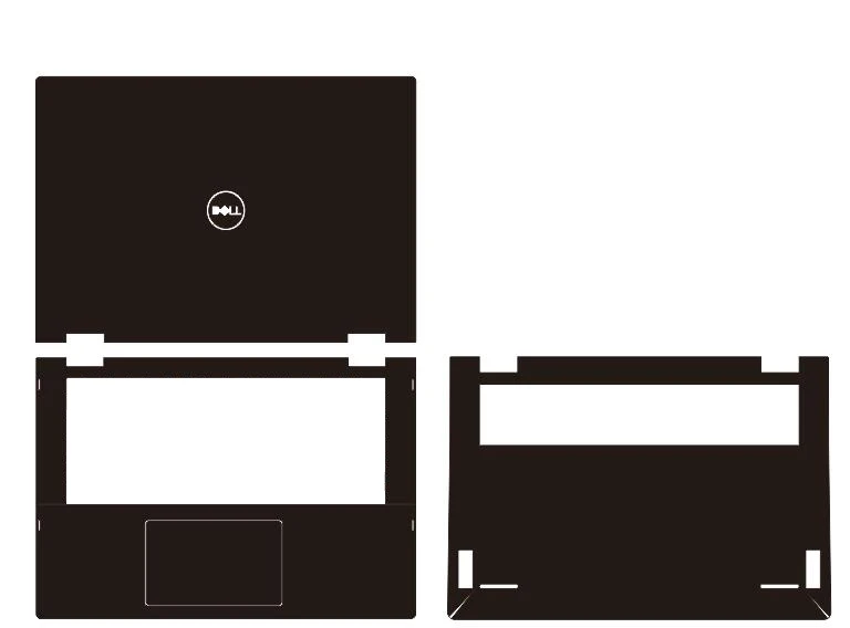 

Pre-cut Silver Matte Vinyl Skin Sticker Cover For Dell Inspiron 5400 5406 2-in-1