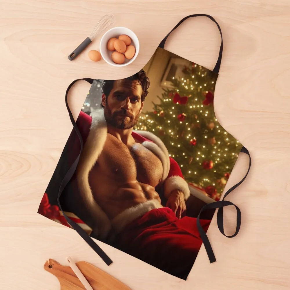 

Henry Cavill Handsome santa claus Apron for home useful pieces women's kitchens Hairdresser Apron