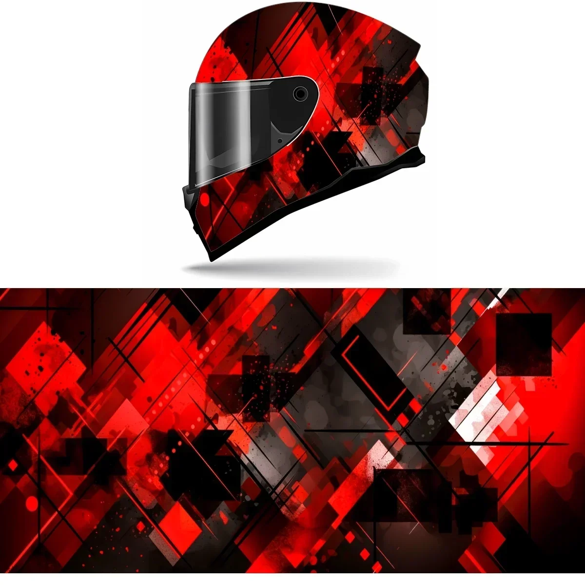 

Dark Abstract Art Full Helmet Wrap Sticker Motorcycle Helmet Racing Graphic Decal Vinyl Wrap Helmet Decor Sticker