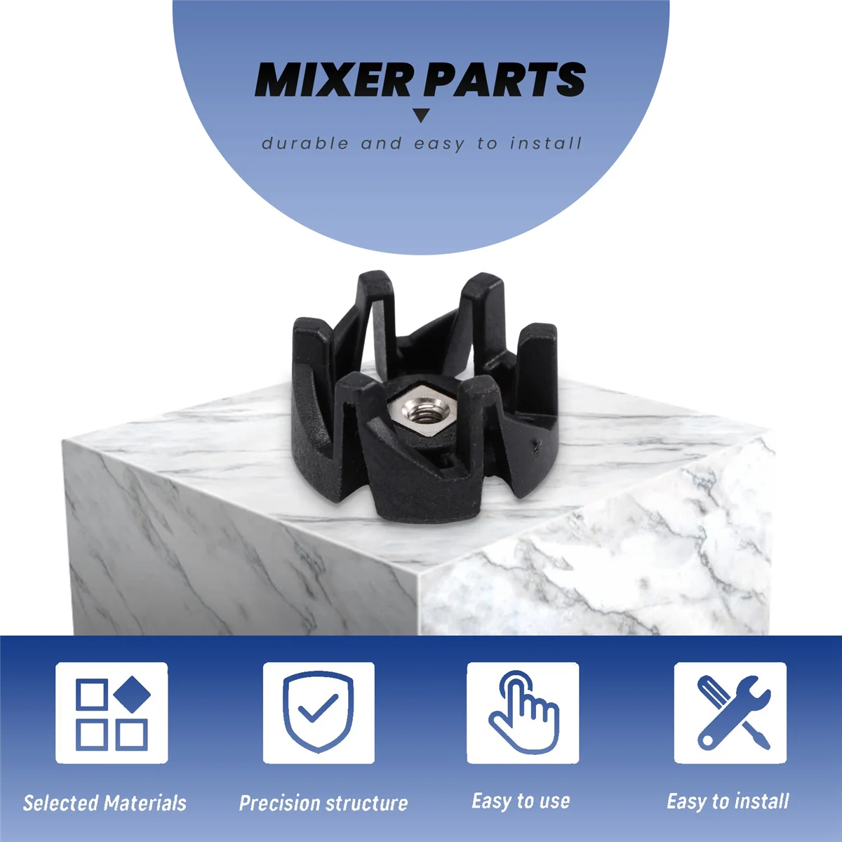 1 peça de peças de liquidificador de assento de pé de lâmina de eixo de plástico para HR2003 HR2004 HR2006 HR2024 HR2027