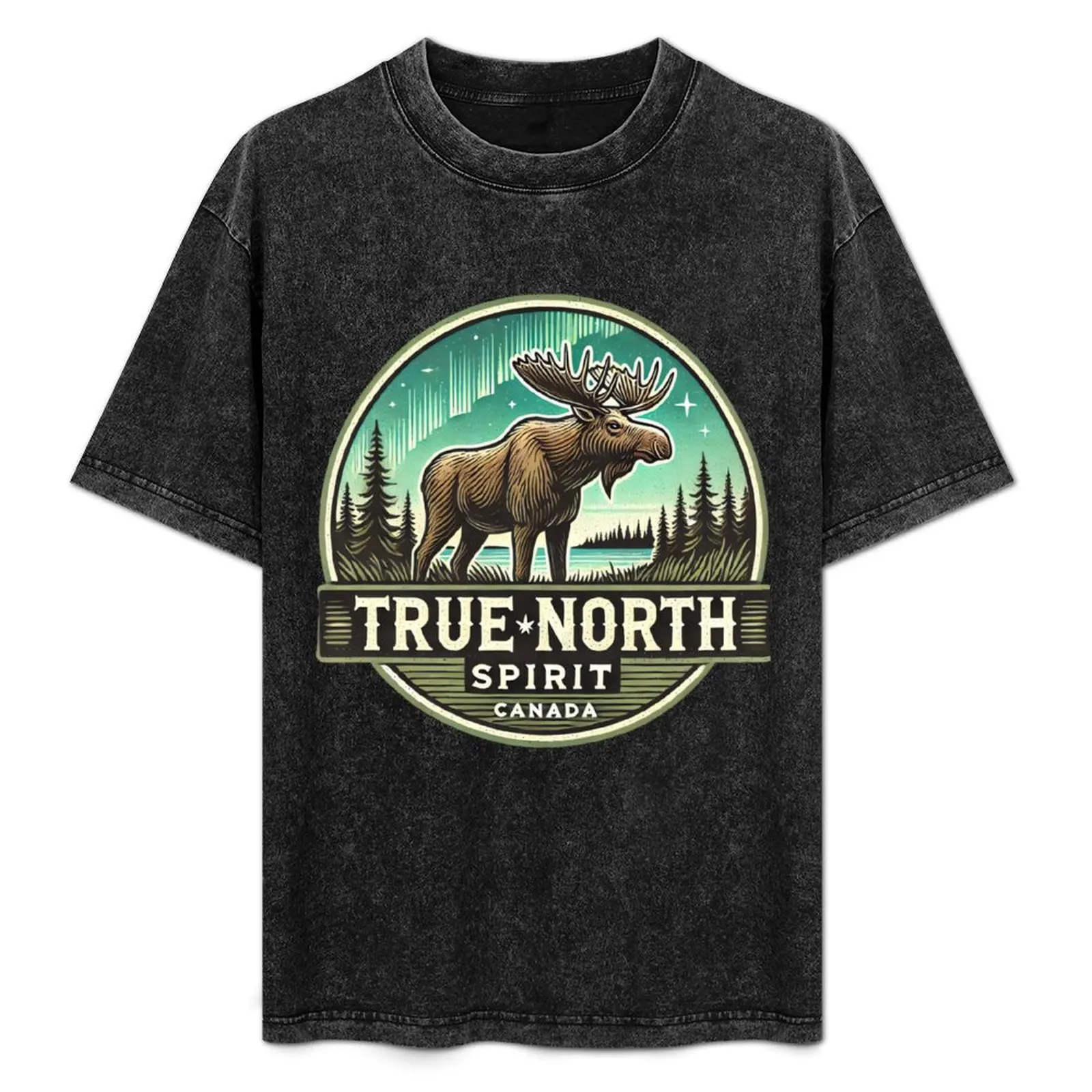 Northern Spirit Moose T-Shirt kawaii clothes sweat mens graphic t-shirts big and tall