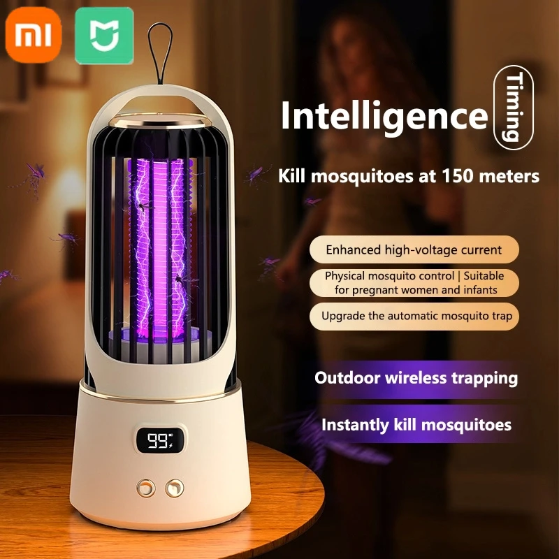 Электрическая лампа Xiaomi от комаров, многофункциональная УФ-лампа, притяжитель комаров, зарядка через USB, бытовая лампа для кемпинга, ловец насекомых