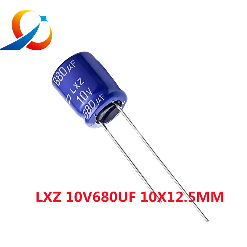 10PCS LXZ 10V680UF Volume 10X12.5MM  ELXZ100ELL681MJC5S NCC Electrolytic Capacitors 680UF 10V NEW