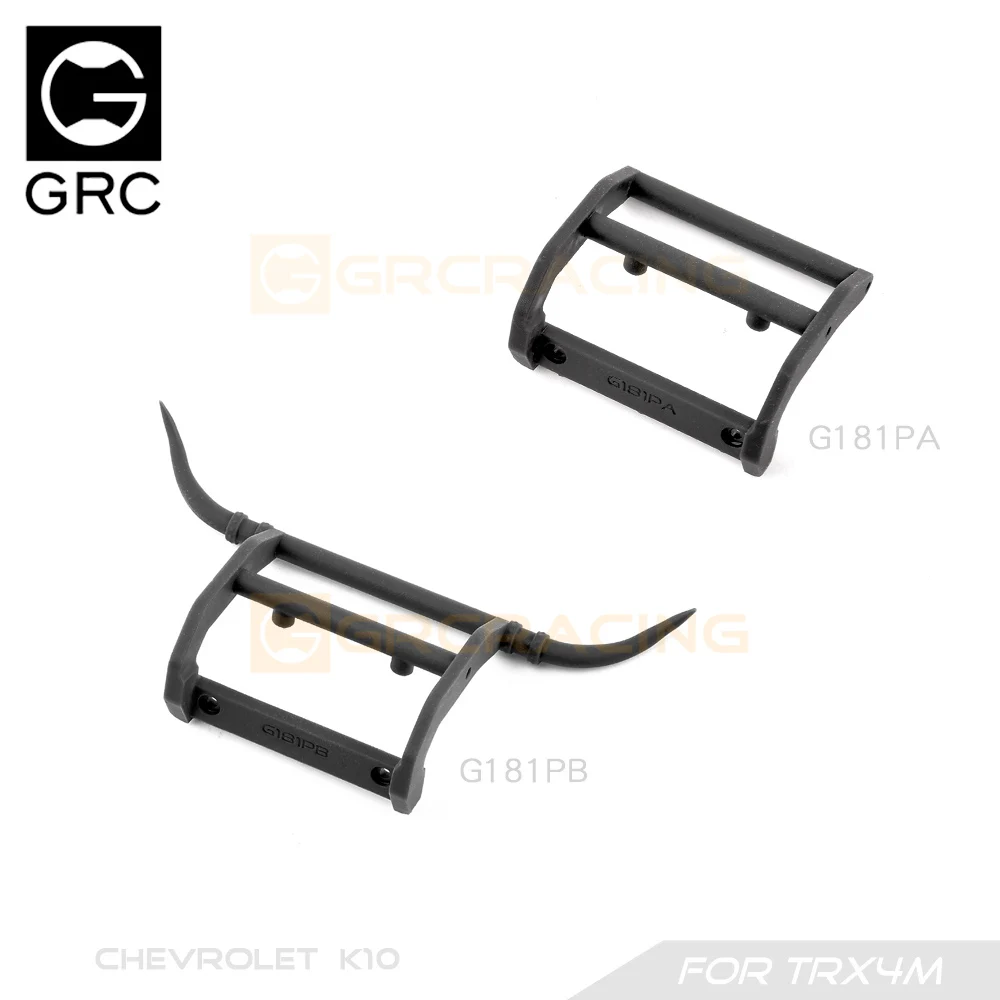 GRC Front Bumper Ox Horn #A/B 3D Printed for TRX4M K10 Upgrade Option Parts #G181P