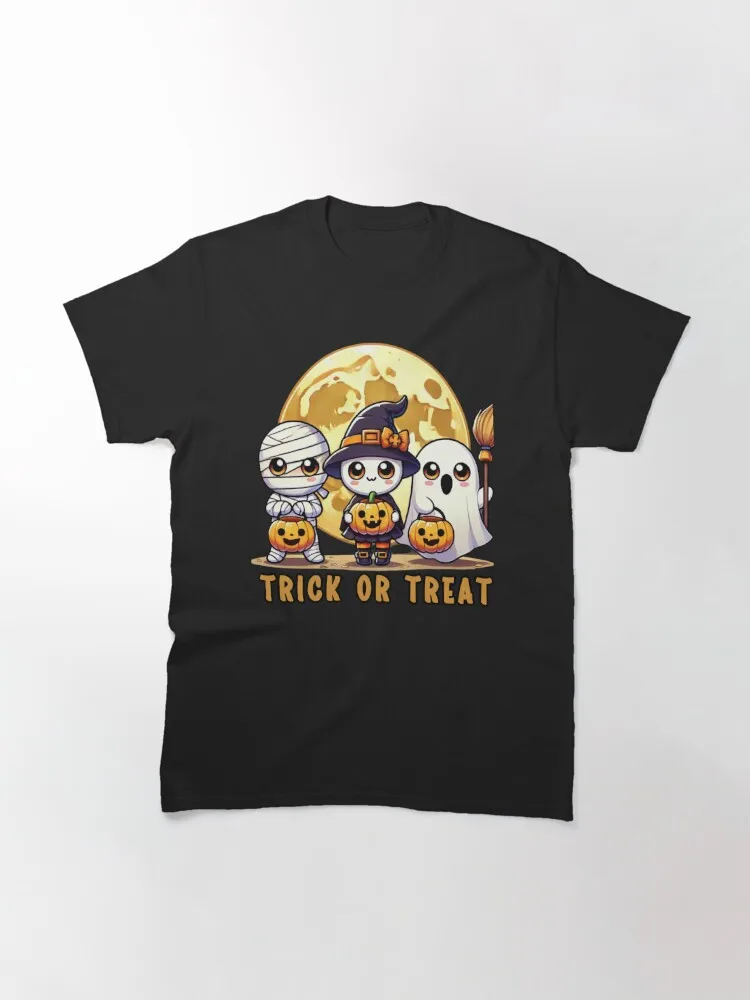 Trick or Treat Friends Halloween Classic T-Shirt Tees Hot Sale Outdoor Cotton