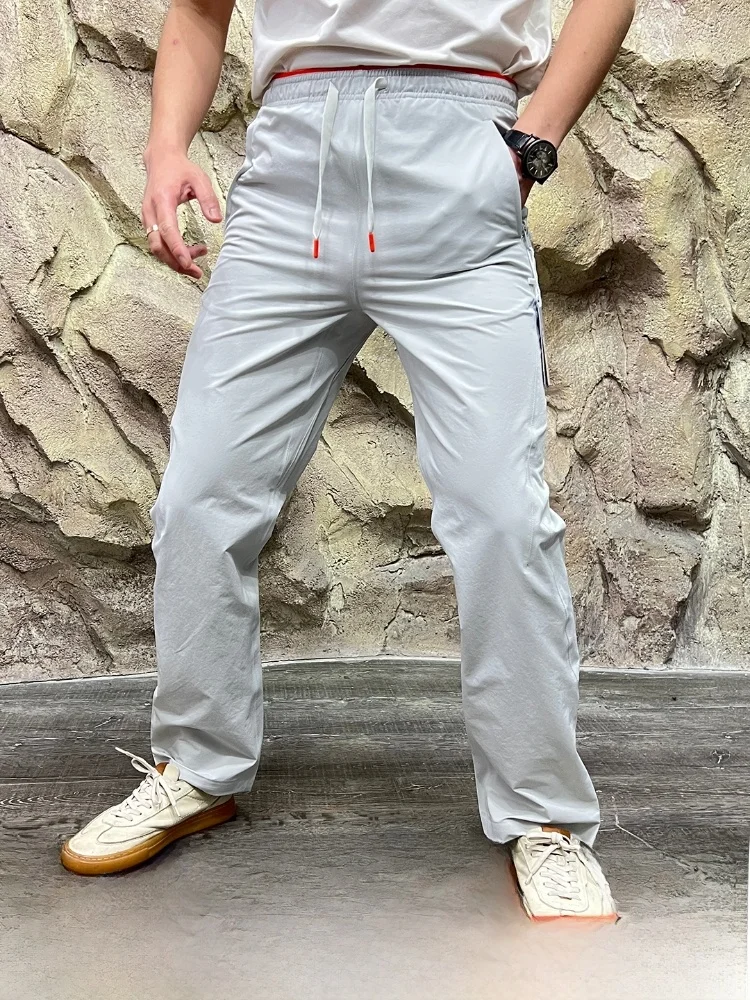 

High-End L-Series Men's Busin Casual Pants Full Prure Glue Breathable Qui Dry Moisture Absorbent Spring Summer Straig...