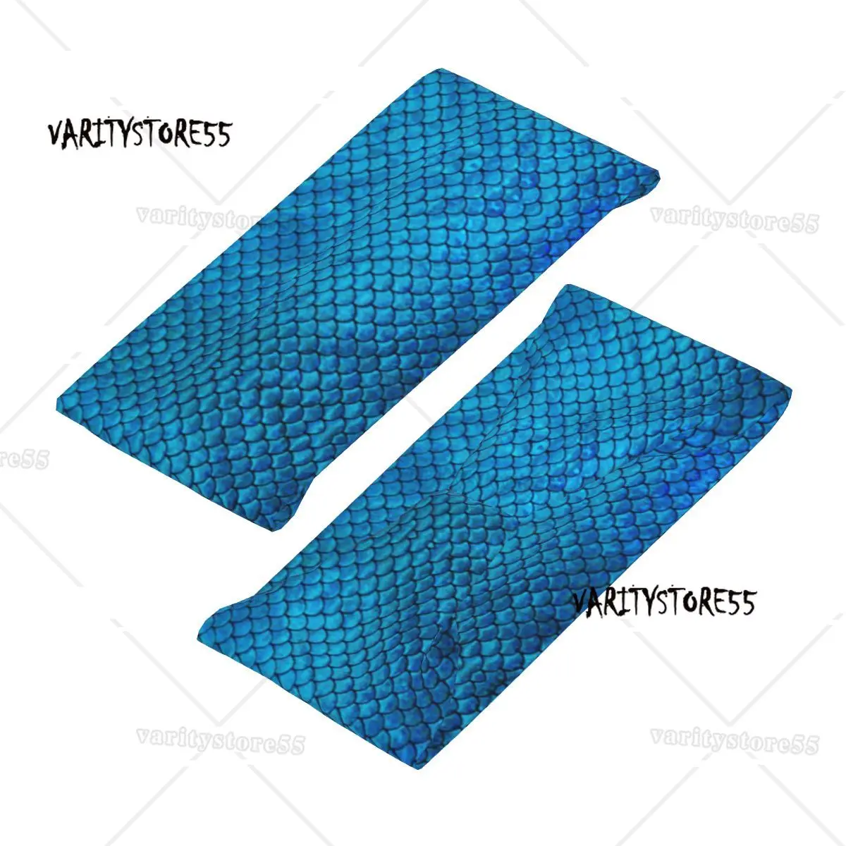 Mermaid Scales Print Elastic Hair Band Yoga Headband Makeup Hair Hoop Headwrap view 4