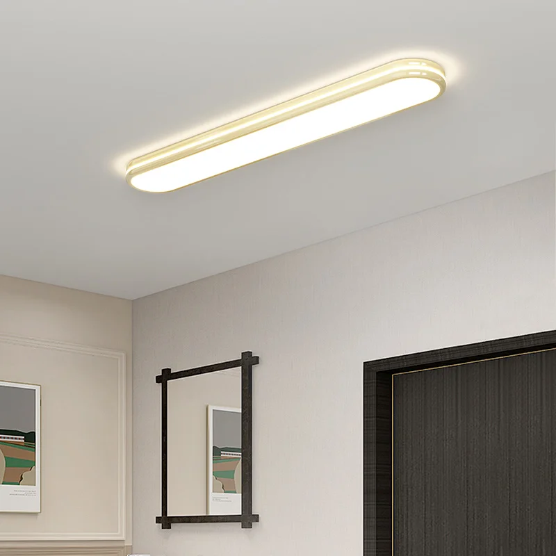 Simple Aisle Ceiling Light Rectangular Modern Led Ceiling Lamp For Bedroom Dining Room Corridor Creative Balcony Indoor Lighting